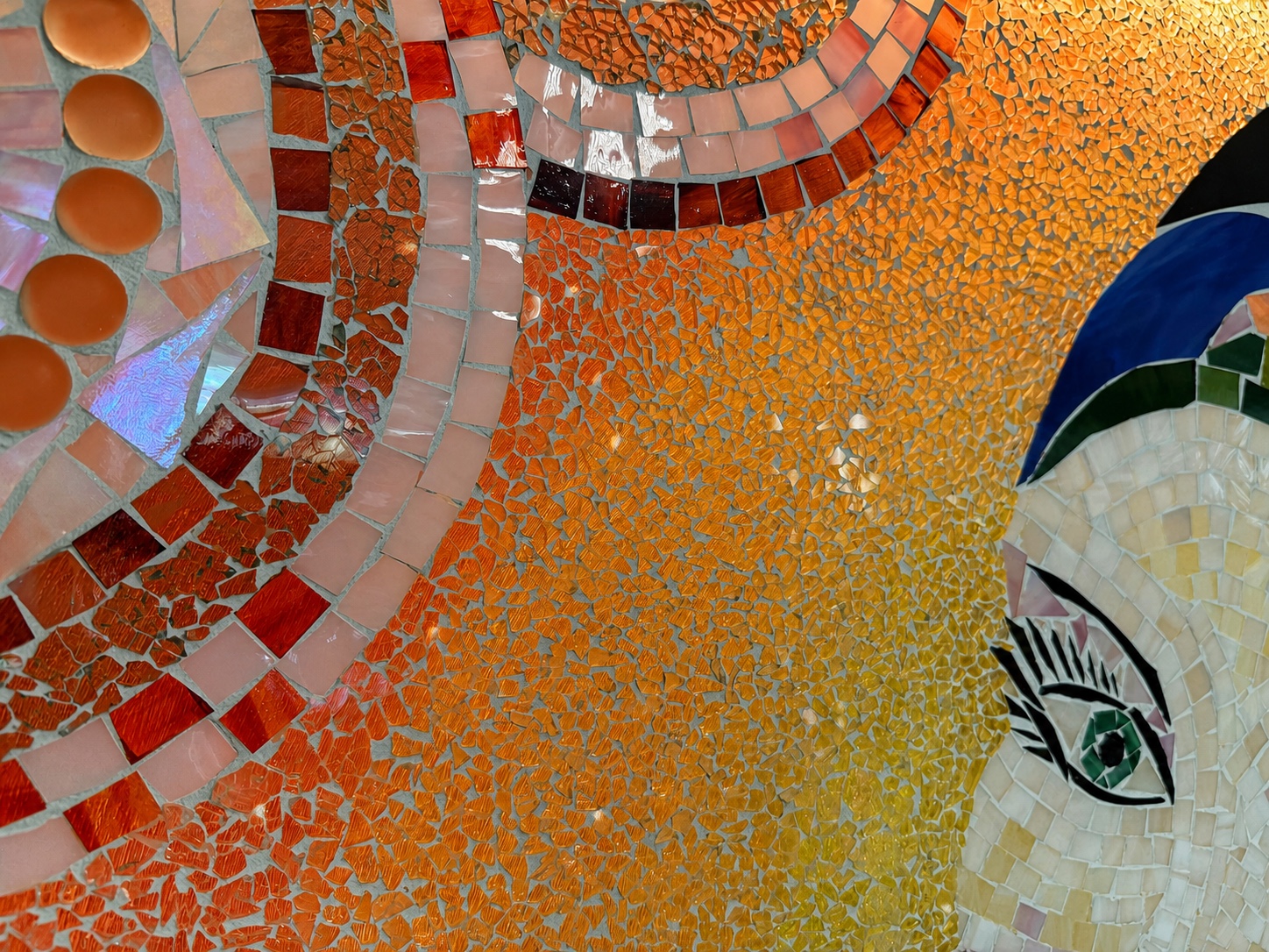 Eye of the Desert — terracotta ground and eye detail