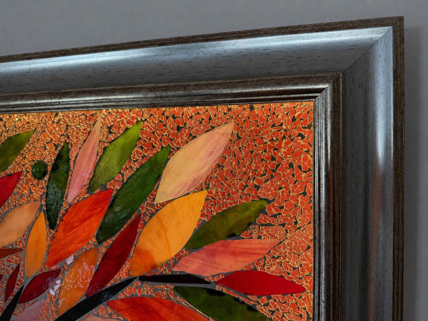 The Tree of Happiness — frame corner, backlit